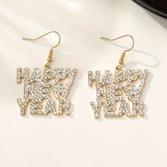 Jewelry - Festive “Happy New Year” Earrings